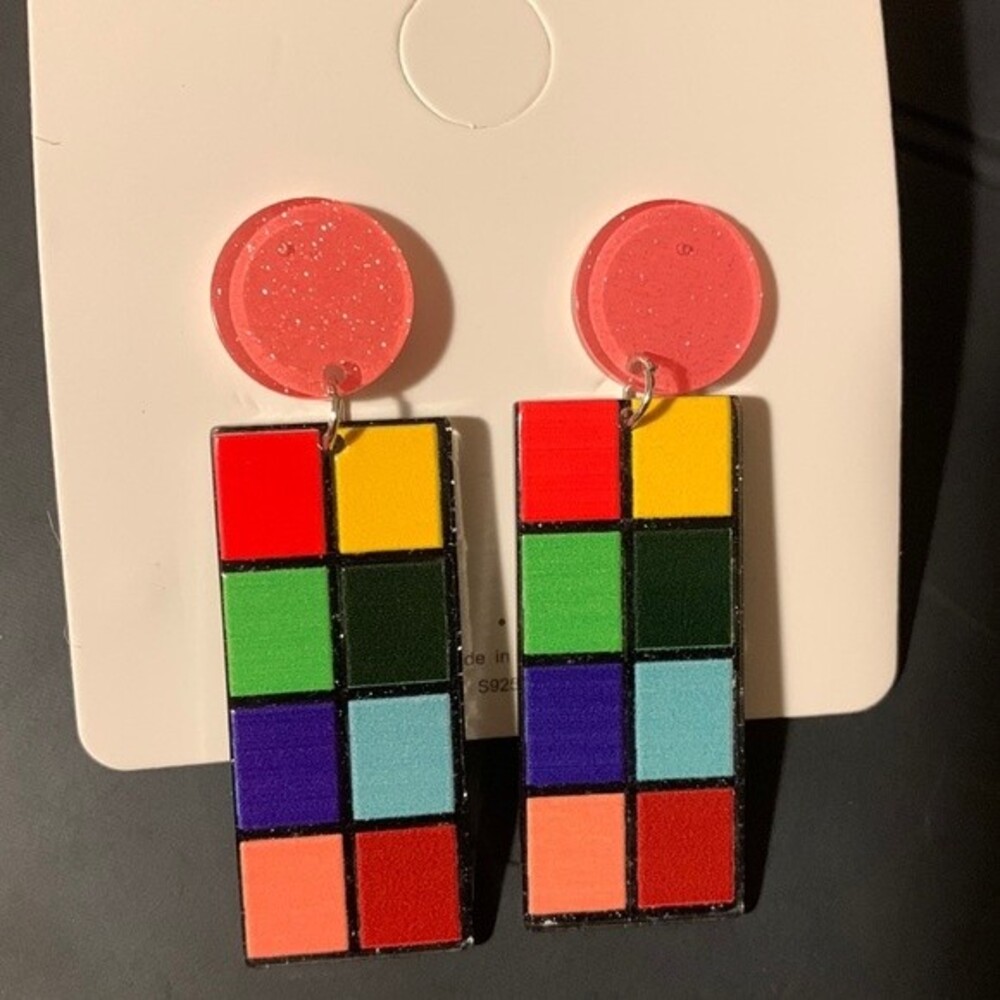 Art Deco Acrylic earrings